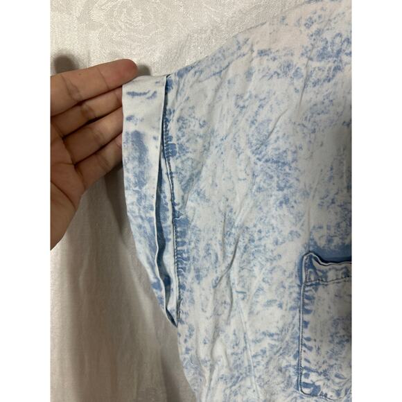 Thread + Supply Chambray Shirt Dress Large Light Blue Acid Washed Pockets Tunic - Picture 3 of 10